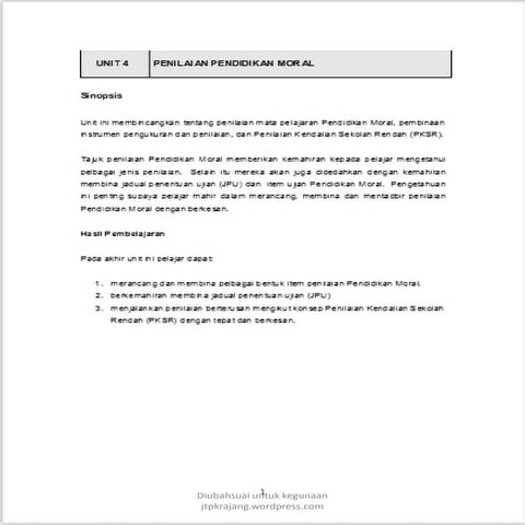 Penilaian pendidikan moral