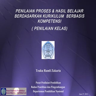 Penilaian proses & hasil belajar