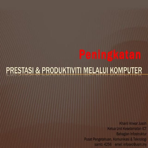 Peningkatan prestasi komputer