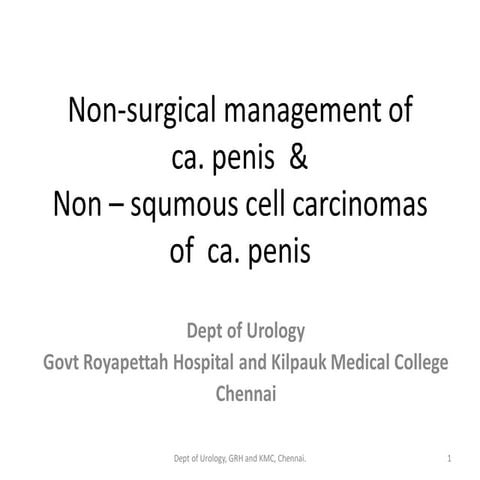 Penis  carcinoma- management- nonsurgical
