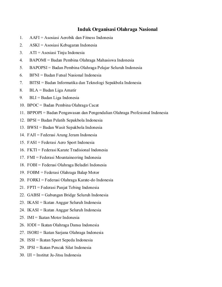 Tercepat Induk Organisasi Olahraga Atletik Adalah