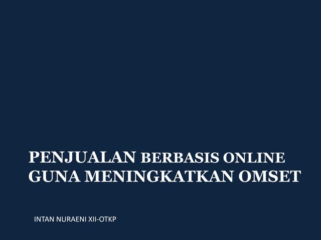 power point penjualan berbasis online pt. prima nusantara