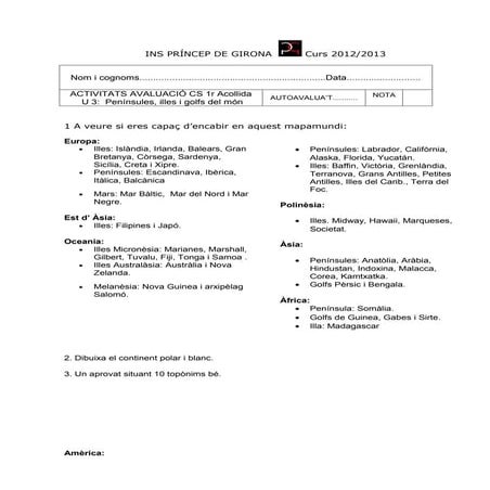 Penínsules, illes i golfs