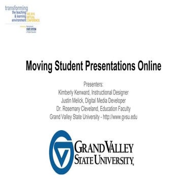 Moving Student Presentations Online