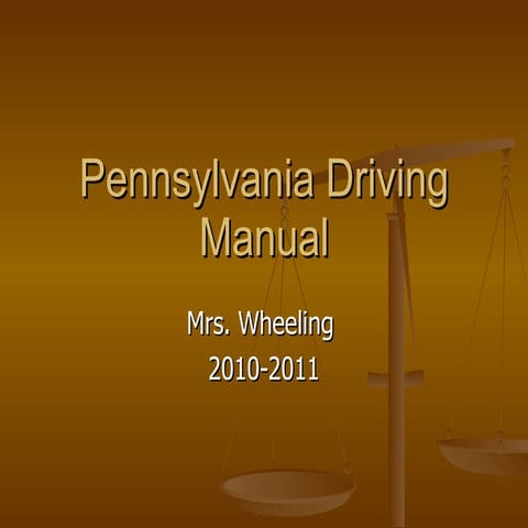 Pennsylvania  Driving  Manual