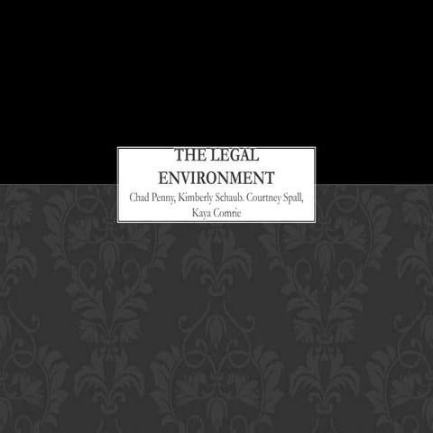 Legal Environment