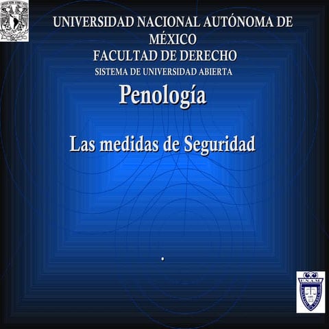 Penologia  medidas de seguridad
