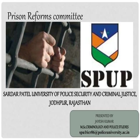 Prison reform commitee in india