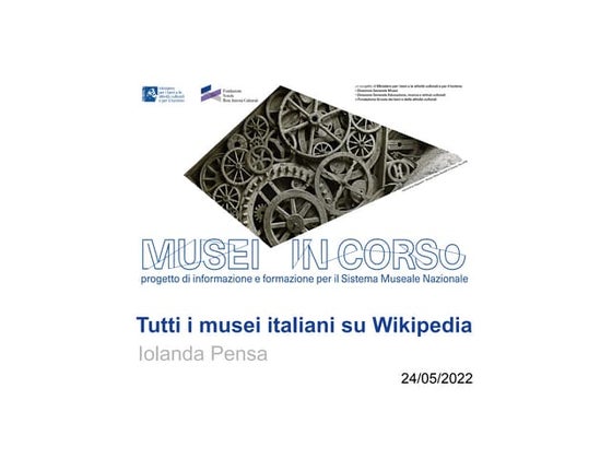 Tutti i musei italiani su Wikipedia