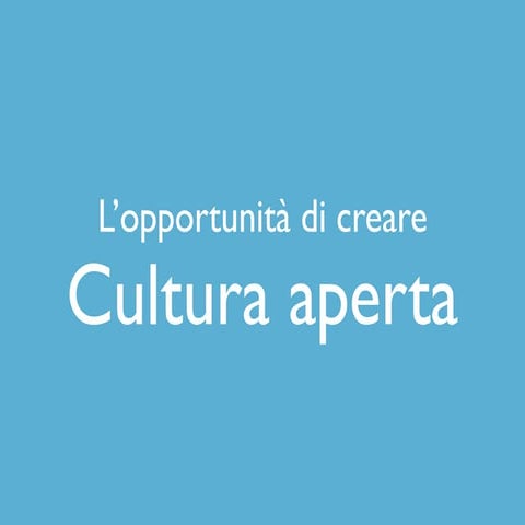 Wikimedia Italia per ICOM Italia. L’opportunità di creare Cultura aperta