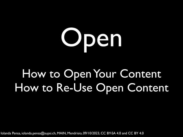Pensa-Open: How to Open Your Content and How to Re-Use Open Content.pdf