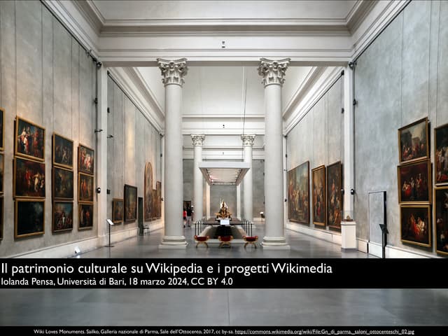 Il patrimonio culturale su Wikipedia e i progetti Wikimedia 2024