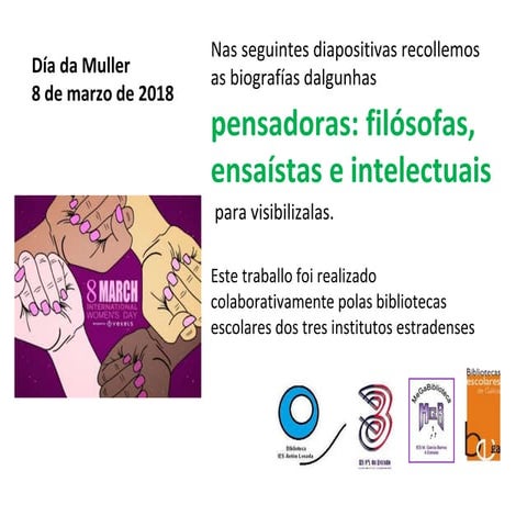 Pensadoras - Día da muller traballadora 2018