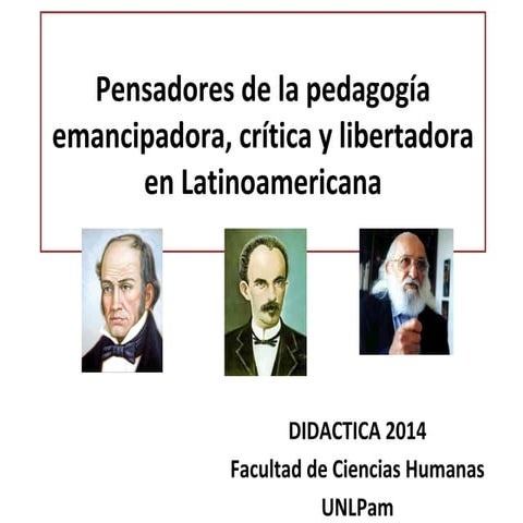 Pensadores de la pedagogía latinoamericana (1)
