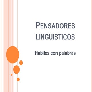 Pensadores linguisticos