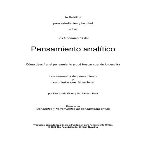 Pensamiento analitico | PDF