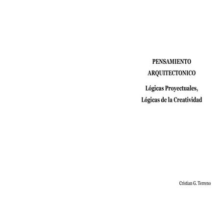 Pensamiento arquitectónico. Lógicas proyectuales.pdf