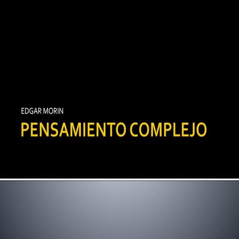 Pensamiento complejo