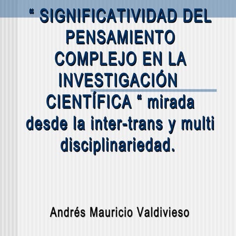 Pensamiento complejo (1)