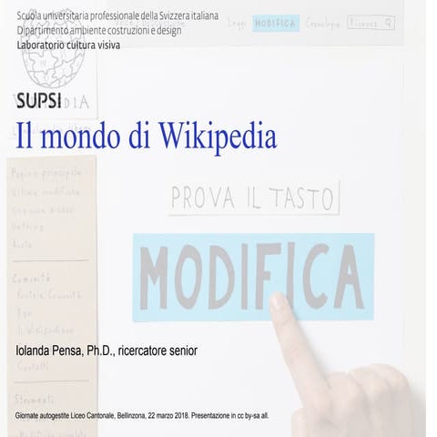 Il mondo di Wikipedia, Liceo Cantonale di Bellinzona