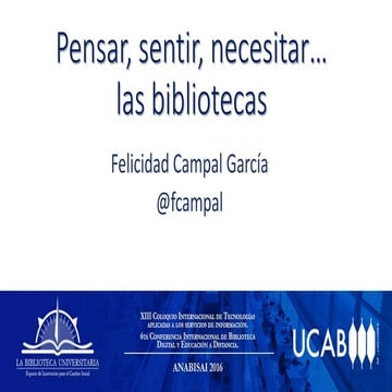 Pensar, sentir, necesitar