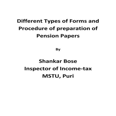Pension papers preparation.bose