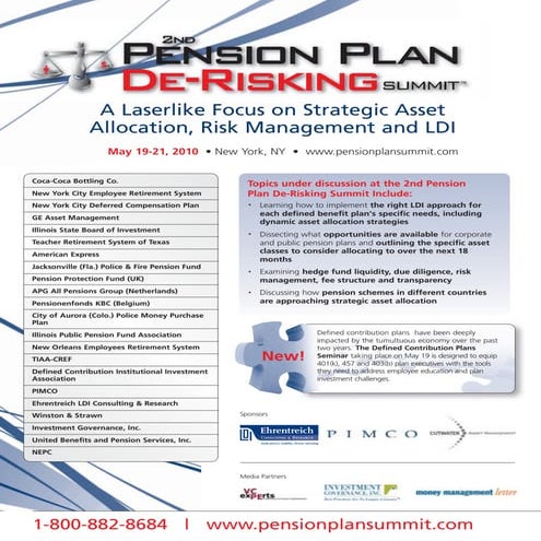 "2nd Pension Plan De-Risking Summit