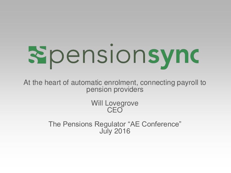 pensionsync at The Pension Regulator AE conference