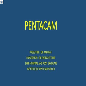 Pentacam and Corneal topography | PPTX