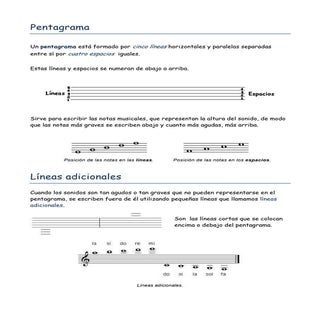 Pentagrama lineas adicionales