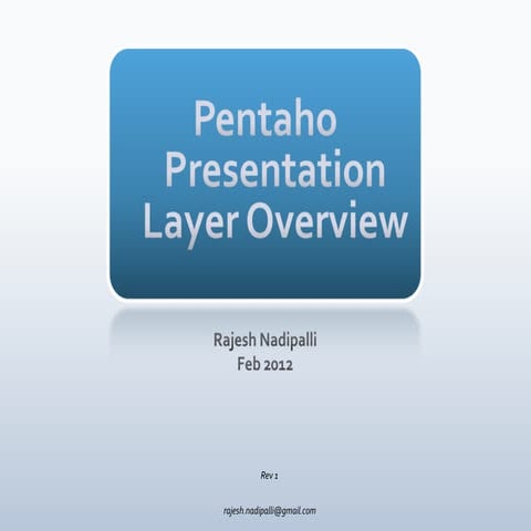 Pentaho bi suite overview   presentation