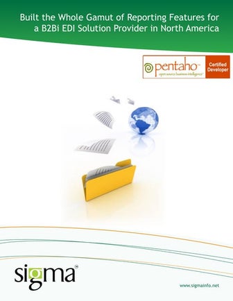 Pentaho Reporting Solutions_Sigma Infosolutions