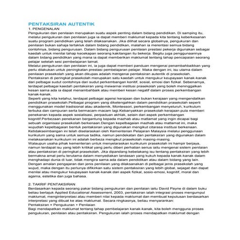 Pentaksiran autentik