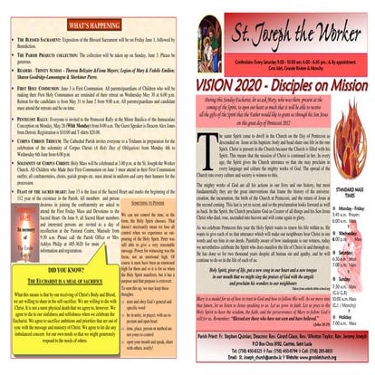 Pentecost Sunday Newsletter