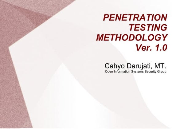 Pen test methodology