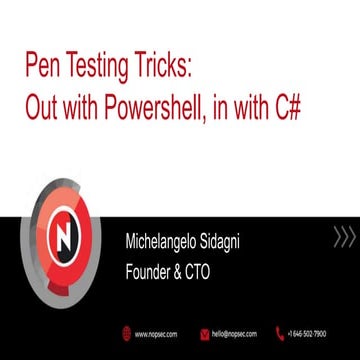 Pentesting tricks - Out with Powershell, in with C#