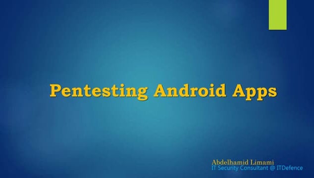 Pentesting Android Apps