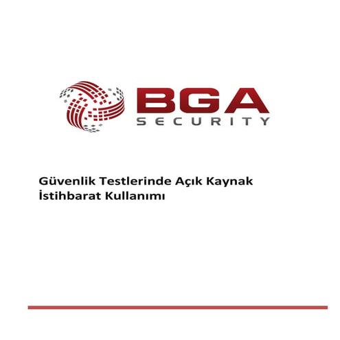Güvenlik Testlerinde Açık Kaynak İstihbaratı Kullanımı