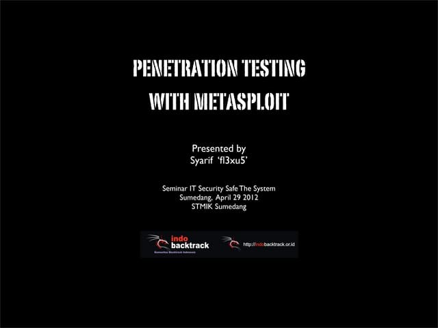 Pentest with Metasploit