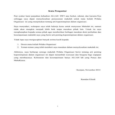 Pentingnya kepemimpinan