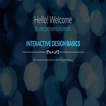 Interactive Design Basics 