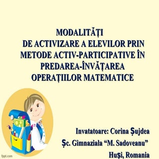 „MODALITĂŢI  DE ACTIVIZARE A ELEVIL...