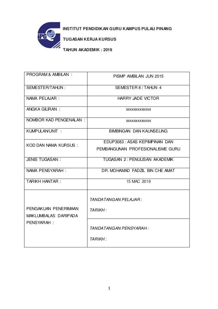 Edup3083 Asas Kepimpinan Dan Pembangunan Profesionalisme Guru Pen