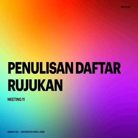 Penulisan Daftar Rujukan