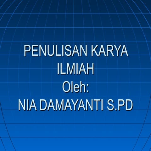 Penulisan karya ilmiah