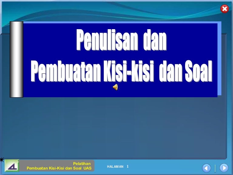 Penulisan Kisi Soal