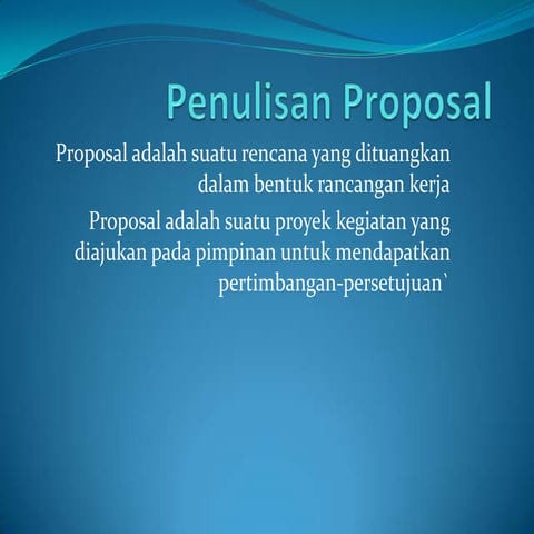 Penulisan proposal
