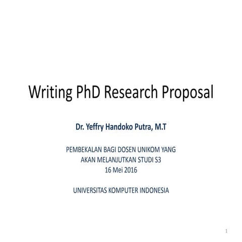 Penulisan Proposal Riset Doktor | PPTX