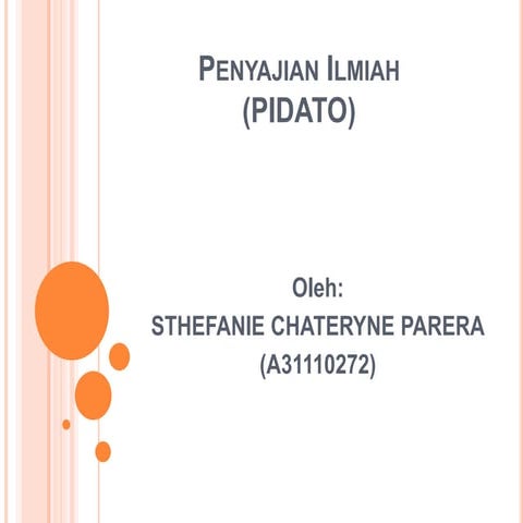 Penyajian ilmiah (pidato)