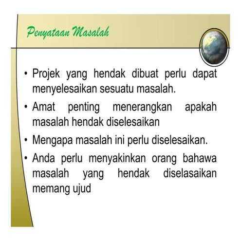 Projek: Penyataan Masalah